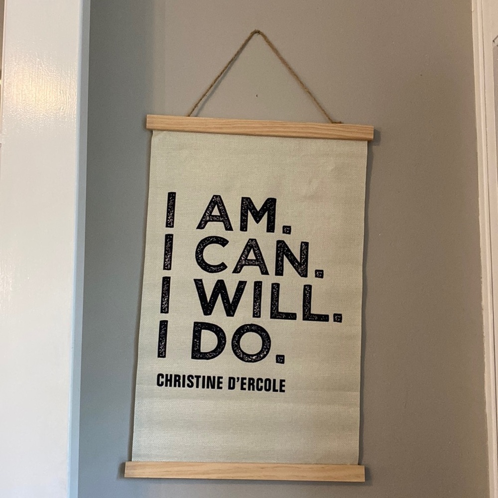 Peloton quote wall hanging